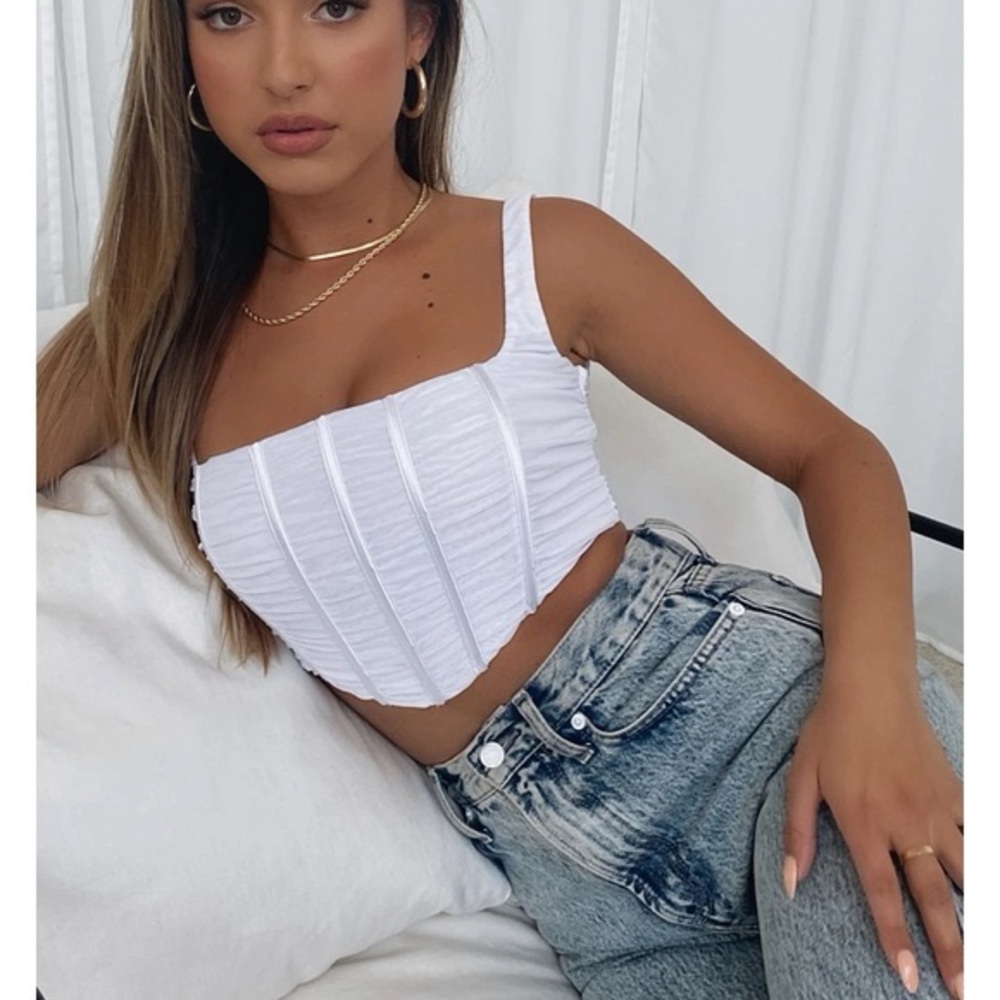 White Fox Boutique Do What You Want Bustier in Blush Pink